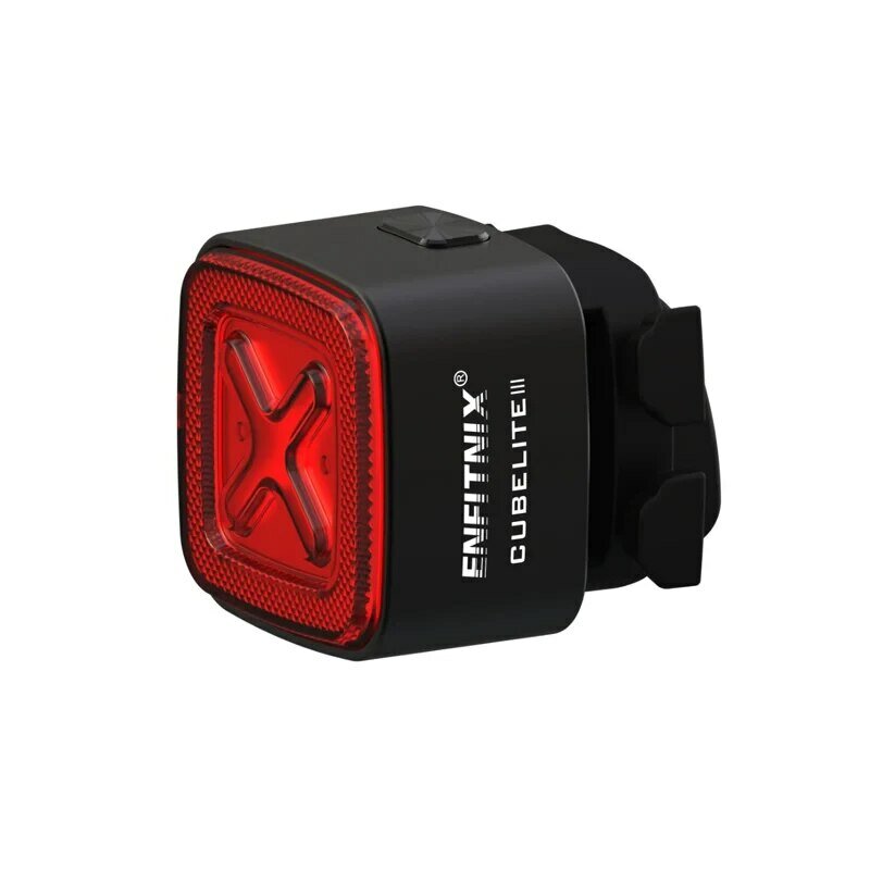 Enfitnix-Cubelite III Luz Traseira Inteligente, Luz de Aviso do Freio da Bicicleta, Luz Traseira Ultra Brilhante, Carga USB, Luz de Aviso Noturna
