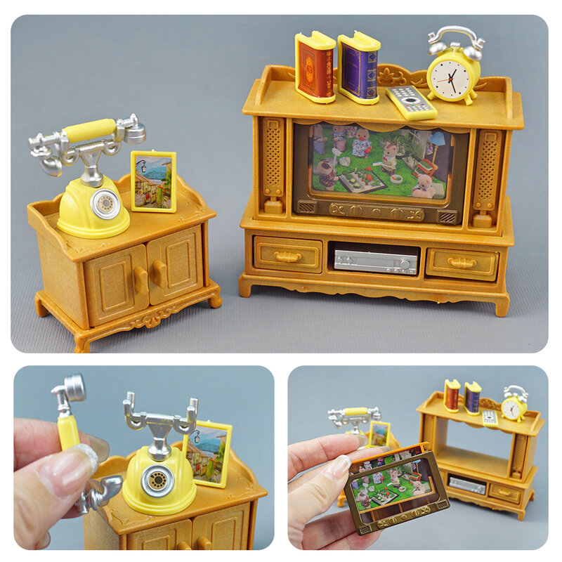 Forest ครอบครัวตุ๊กตา1:12ตุ๊กตาครัวอุปกรณ์เสริม Mini รุ่น Reindeer สัตว์ Miniature เฟอร์นิเจอร์แกล้งทำเป็นเล่นสำหรับสาวของขวัญ