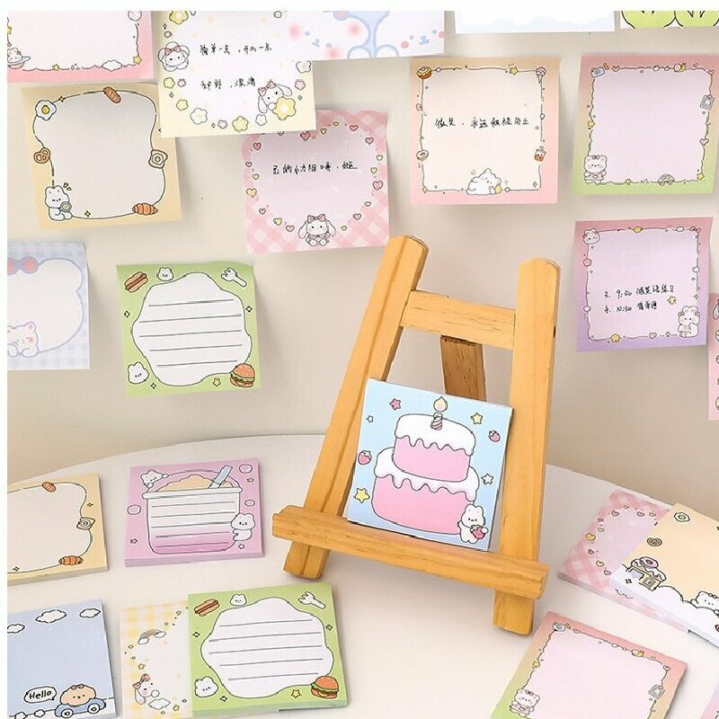 50 Sheets Kawaii Cartoon Sticky Notes  Memo Pad Sheets To Do List Weekly Planner Cute Decor Office School Supplies Stationery