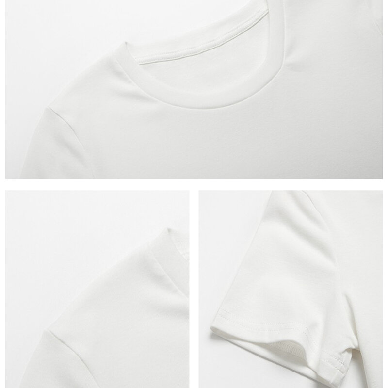 New Summer Short Sleeve O Neck Nieuwe Uw Eigen Ontwerp Logo/Foto Wit Custom DIY Women Crop Tops Fashion T-Shirt