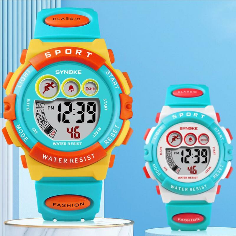 Kids Wristwatch Boys Digital Student LED Outdoor Indoor Timing Tool Multifunctional Adjustable Electronic Simplicity Watches