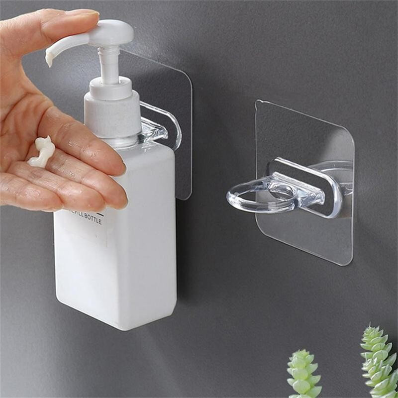 1 stücke Transparent PVC Runde Haken Ring Art Klebstoff Wand Haken Multi-funktion Vorhang Halterung Halter Badezimmer Wand Hängen haken
