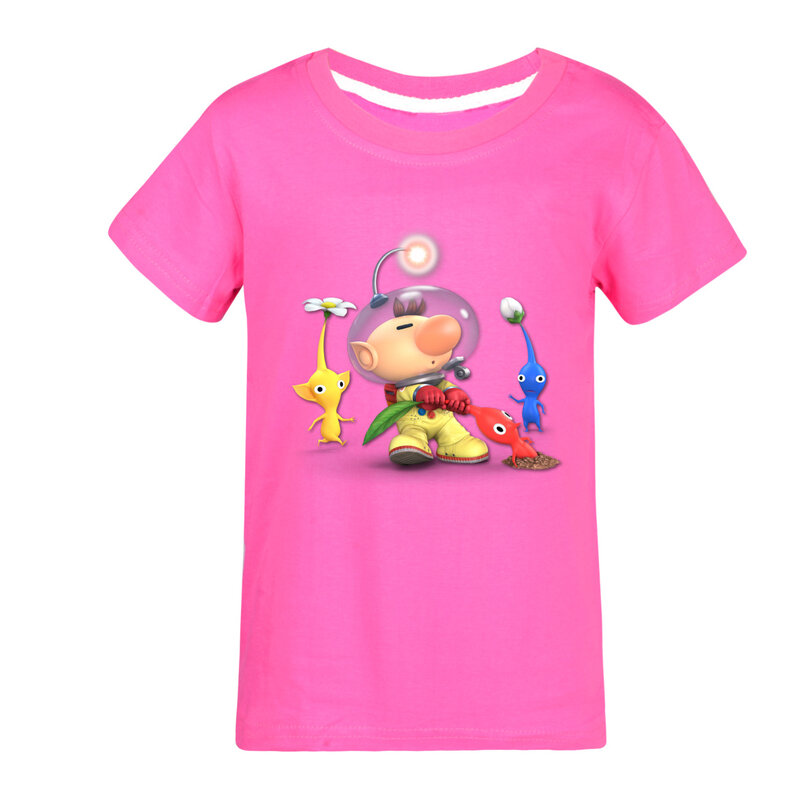 Nieuwe Videogame Pikmin T-Shirt Kinderen Zomerkleding Baby Meisjes Cartoon Tshirt Kinderen Casual Kleding Jongens Korte Mouw Tops