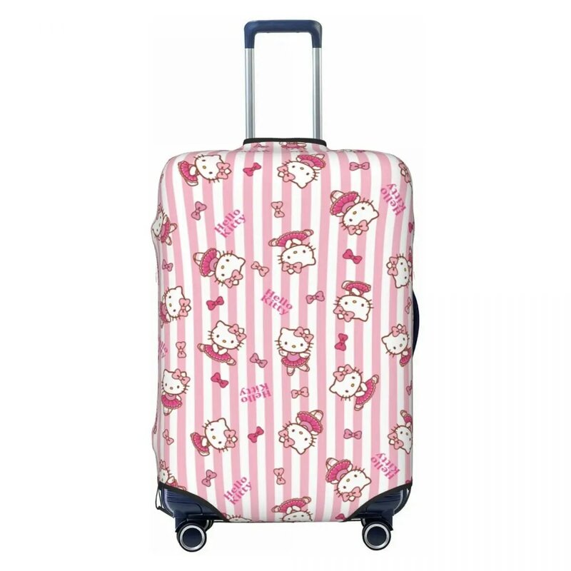 Custom Hello Kitty Travel Luggage Cover Washable Suitcase Cover Protector Fit 18-32 Inch