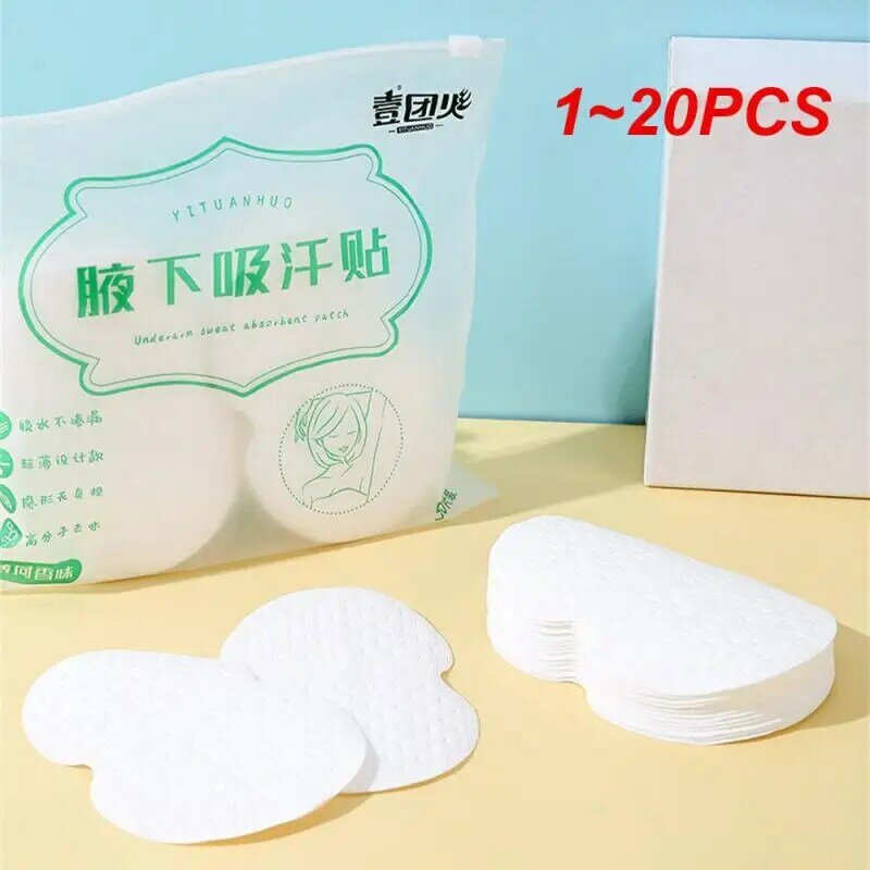 Absorção de suor de absorção de suor adesivos, Eco-Friendly, fácil de usar, suor duradouro, alta qualidade, 1-20pcs