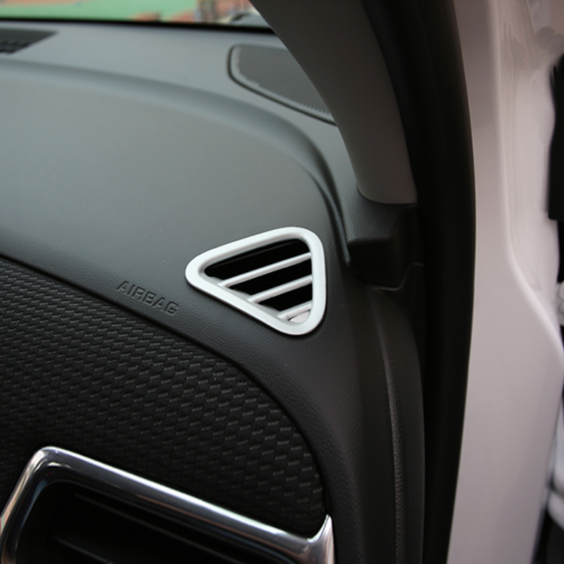 تغيير قليلا ABS كروم الجبهة المركزية وحدة التحكم تنفيس الهواء منفذ غطاء الكسوة 2 قطعة سيارة التصميم ل شيفروليه الاعتدال 2018