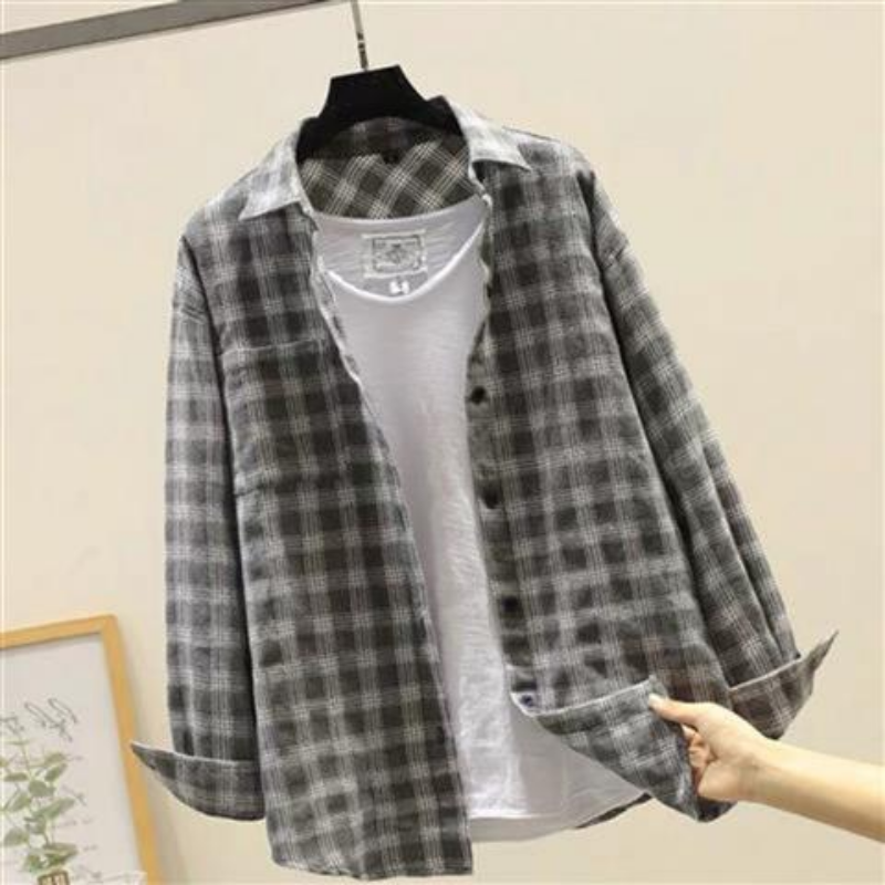 Long Sleeve Shirts and Blouses for Men Plaid Elegant Cotton Normal Man Tops Social Free Shipping New In Hipster Spring Clothing