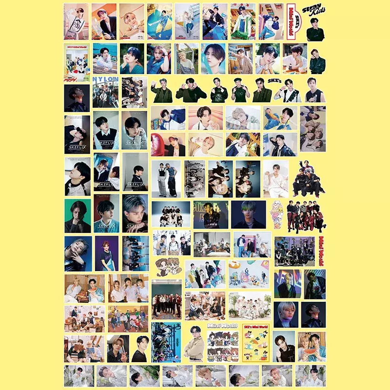 95 Buah/Set Stiker Maksimal Anak Kpop Straykids Stiker Album Foto NOEASY GO LIVE ODDINARY