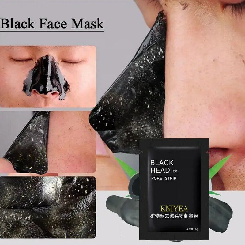 Unisex Cravo Remover Tiras Removedor De Limpeza Profunda De Bambu Carvão Casca Máscara de Limpeza Cuidados Faciais Acne Tratamento Máscara Facial