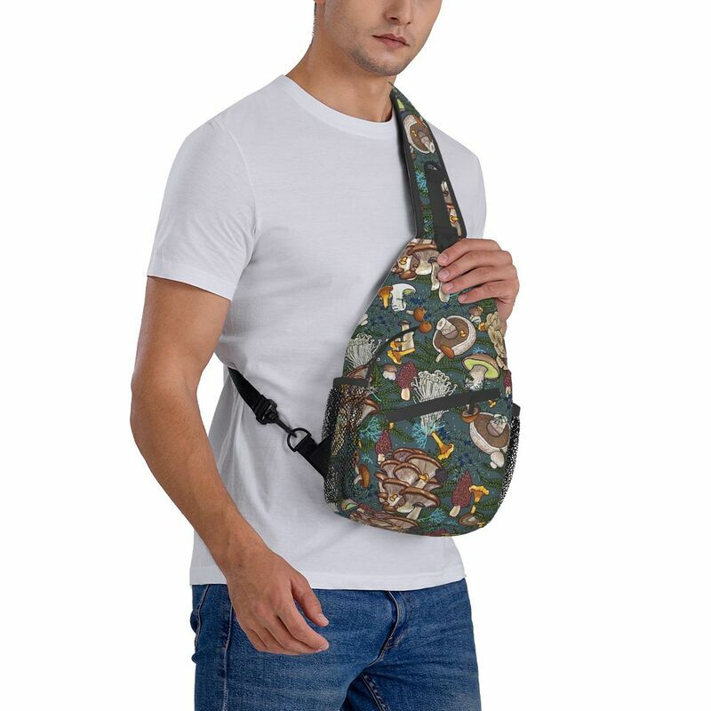 Cool Mushroom Forest woreczki strunowe do podróży turystyka męska torba Crossbody na klatkę piersiową plecak plecak na ramię