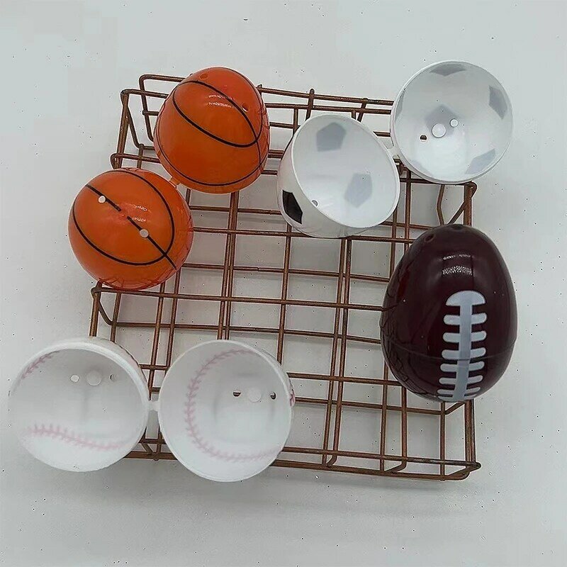 Easter Eggs-Shaped Plastic Toy para crianças, decoração de cesta, bolas esportivas, bola de futebol, basquete, futebol, beisebol, fofo, presente