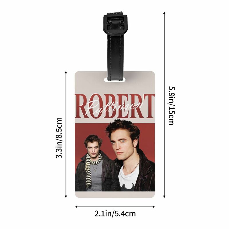 Étiquette de bagage classique Robert Pattinson, étiquette d'identification, couverture de confidentialité, vintage, valise Ime Edward Cullen