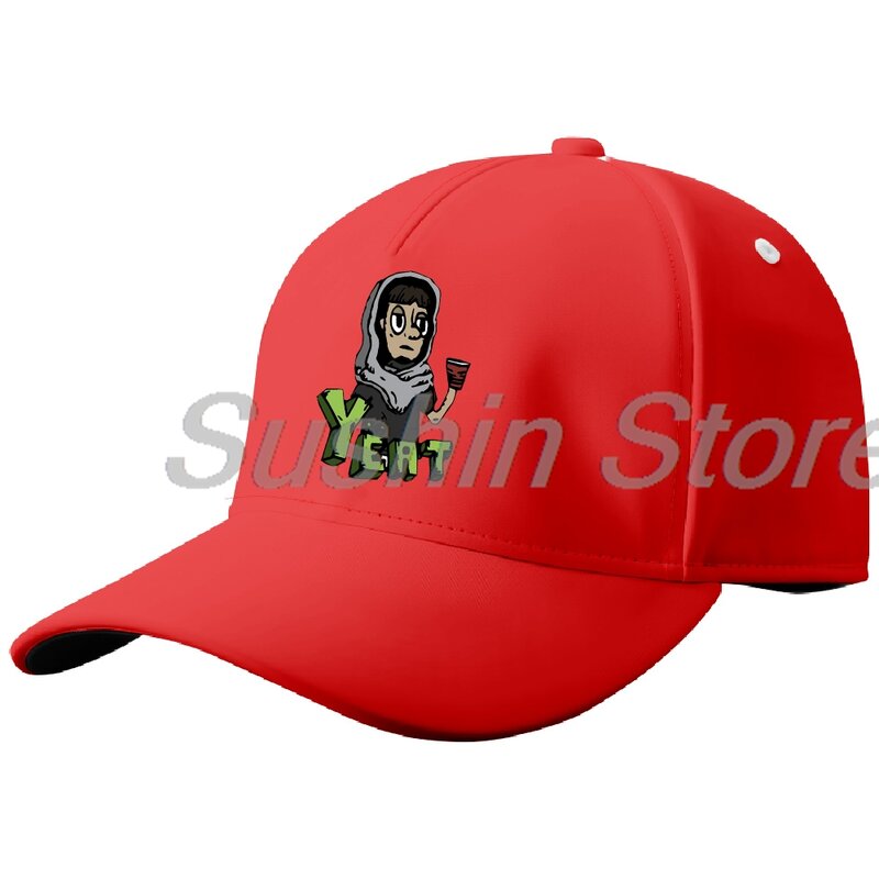 Yeat Rapper Cartoon Logo Czapki z daszkiem Kobiety Mężczyźni Trucker Hat Unisex Summer Outdoor Sprots Hats Sun Cap