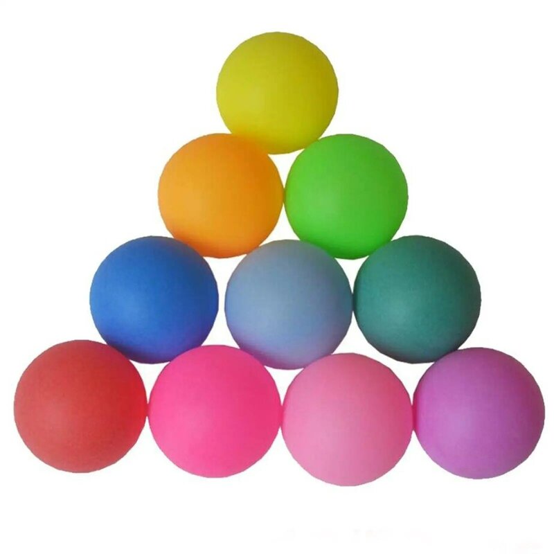 10PCS Color Table Tennis Color Random Scrub 40mm Children training to prevent myopia Interactive luminous Table Tennis