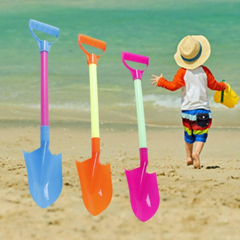 Pala da spiaggia per bambini pala a punta da 50cm giocattolo sabbia neve addensata casa da gioco pala da spiaggia giocattoli da esterno regalo per bambini colore casuale