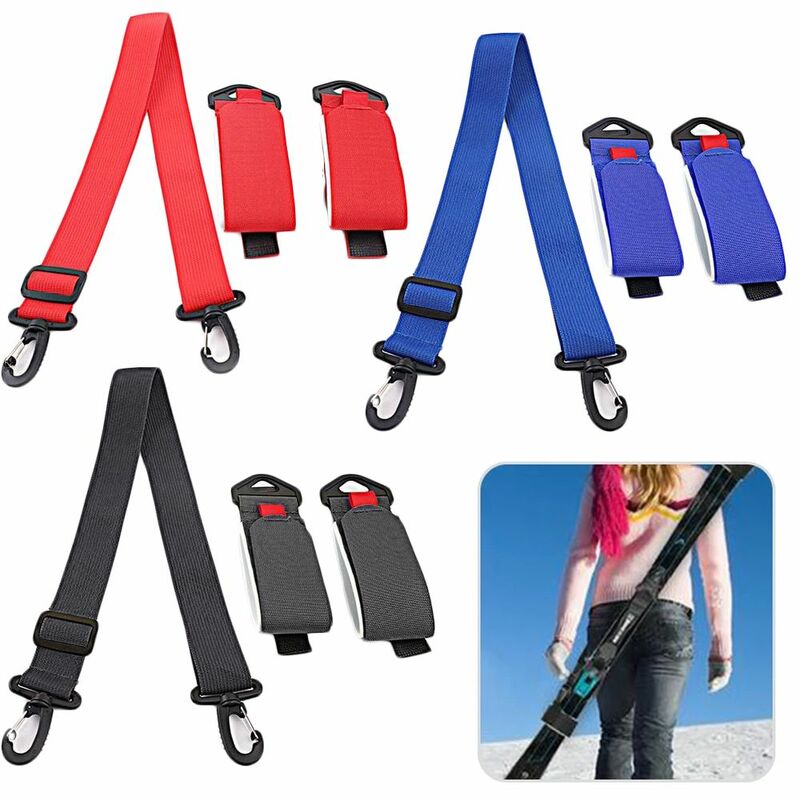 Berguna olahraga luar ruangan yang dapat disesuaikan salju pembawa papan Ski sabuk bahu papan salju tali Ski
