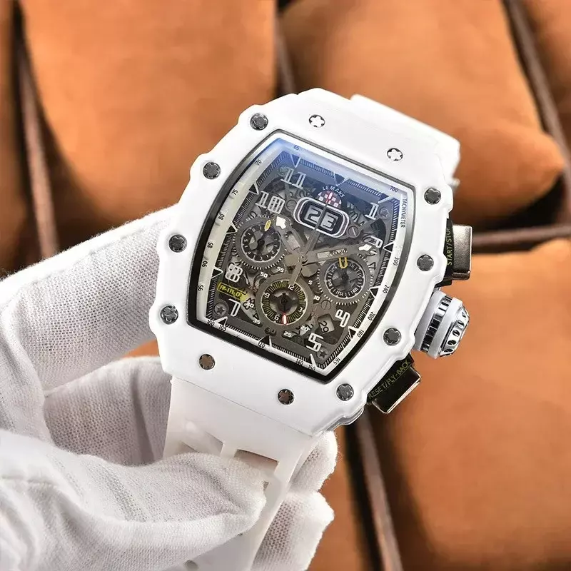 2024 Top Luxus Luxus Richard mechanischen Stil Herren wasserdichte Uhr 6-polige automatische Kalender Herren uhr