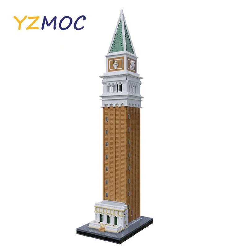 Campanile di San Marco Building Block Technology Assembly Electronic Drawing High TechToys Kids Christmas Gifts Birthday Present