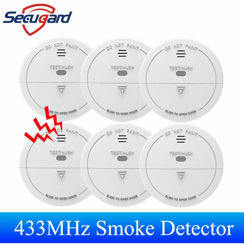 Rilevatore di fumo senza fili 433MHz sensore di fuoco all'ingrosso allarme sonoro combinazione di fumo per sistema di allarme di sicurezza domestica intelligente