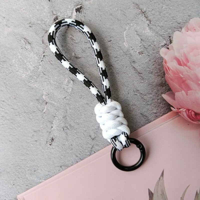 Creative Braided Lanyard Keychain For Phone Case Women Anti Lost Knot Rope Strap Car Key Chains Diy Accessories Fashion Keyring
