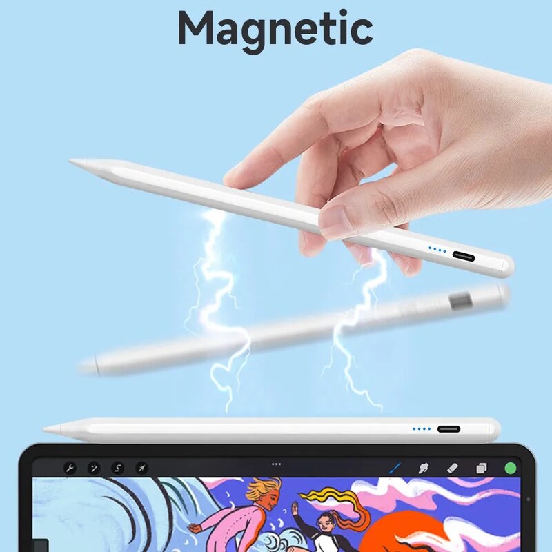 Стилус для iPad Apple, карандаш, универсальная сенсорная ручка для Xiaomi, HUAWEI, IOS, Lenovo, магнитный, с функцией наклона