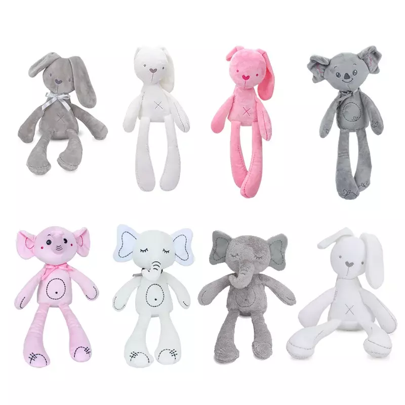 Newborn Soft Comforting Hand Puppet Baby Sleeping Dolls Plush Stuffed Toys Cartoon Rabbit Bunny Soothe Doll Toddler Toys