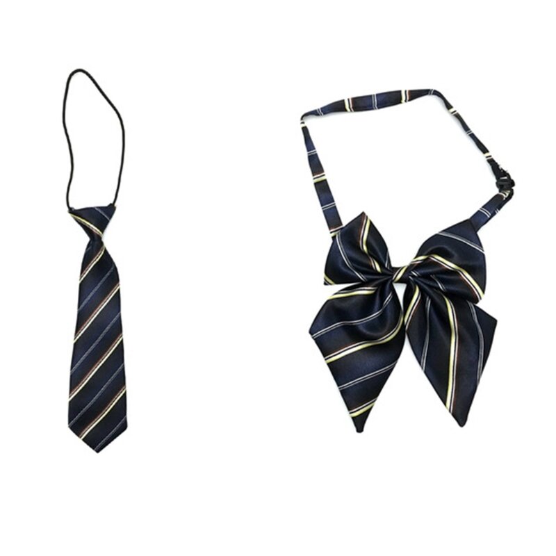 Pre-tied Neckties Kid Striped Bow Tie Pre-tied Ties For Boy Neckties Uniform Tie
