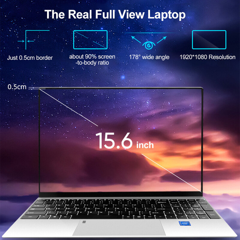 Komputer Laptop, performa 5G Wifi AMD Ryzen 5 3500U 4500U Ryzen 7 2700U 4700U Windows 10 11 Pro Gaming IPS Laptop