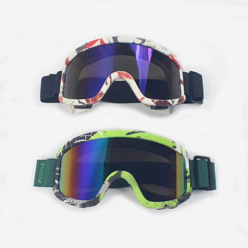 Lunettes de ski anti-buée pour moto, lunettes de sport en plein air, masque de ski coupe-vent, casque tout-terrain, hiver, 506