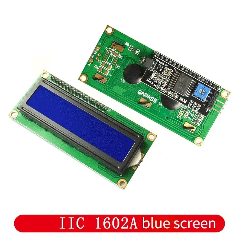 Módulo da relação da exposição do LCD, tela azul, amarela, verde, caráter 16x2, PCF8574T, PCF8574, IIC, I2C, 5V, LCD1602, 1PC
