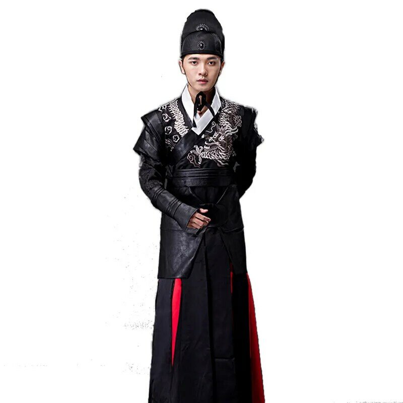 Antica cina Ming Dynasty Royal Guard Costume pesce volante abbigliamento arti marziali ricamato guardia del corpo uniforme ufficiale da uomo