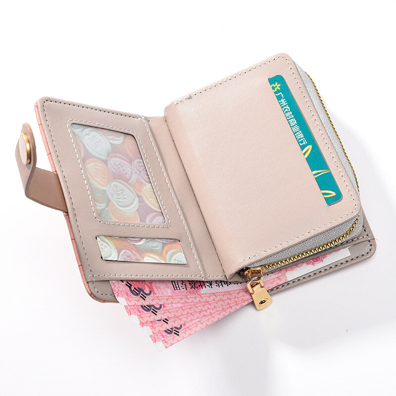 Coin Card Bag For Women Man Credit Cardholder Zipper Wallet Credit Business Card Holder Purses Pocket Case Square Money Clip