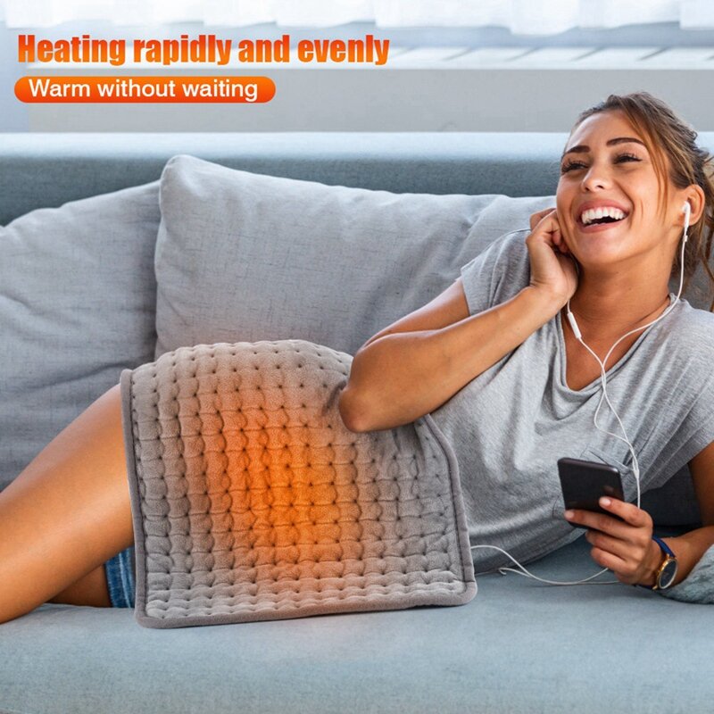 加熱用電気毛布,3タイマー,10レベル,一定温度,熱圧縮,EUプラグ,60x30cm
