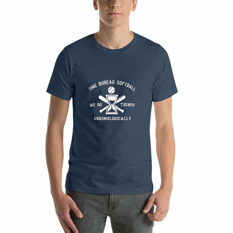 Koszulka Softball Time Bureau bluzy bluzka vintage czarne koszulki dla mężczyzn