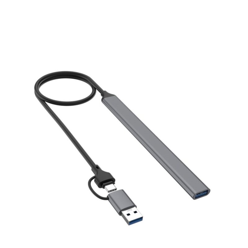 USB 3.0 타입 C 도킹 스테이션, PVC USB C 도킹 스테이션, 알루미늄 합금 멀티 포트 허브, 컴퓨터 허브, 7 포트, 4 포트