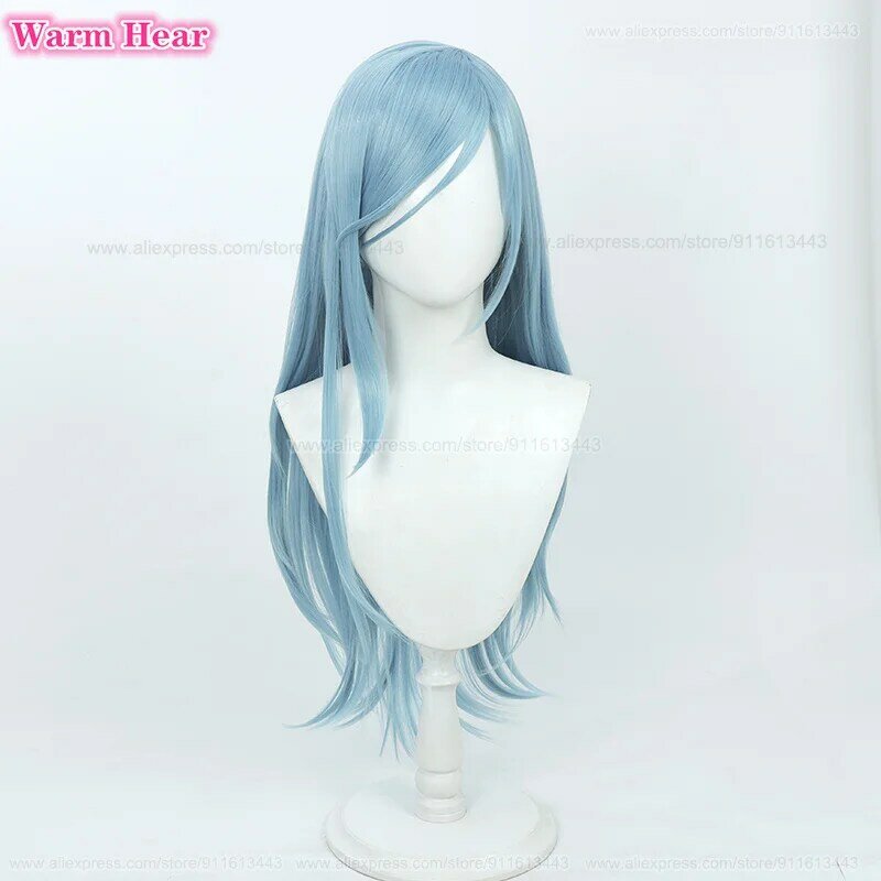 In Stock Hinomori Shizuku Wig Anime Long 80cm Sea Blue Cosplay Anime Wig Heat Resistant Hair Halloween Party Woman Wigs +Wig Cap