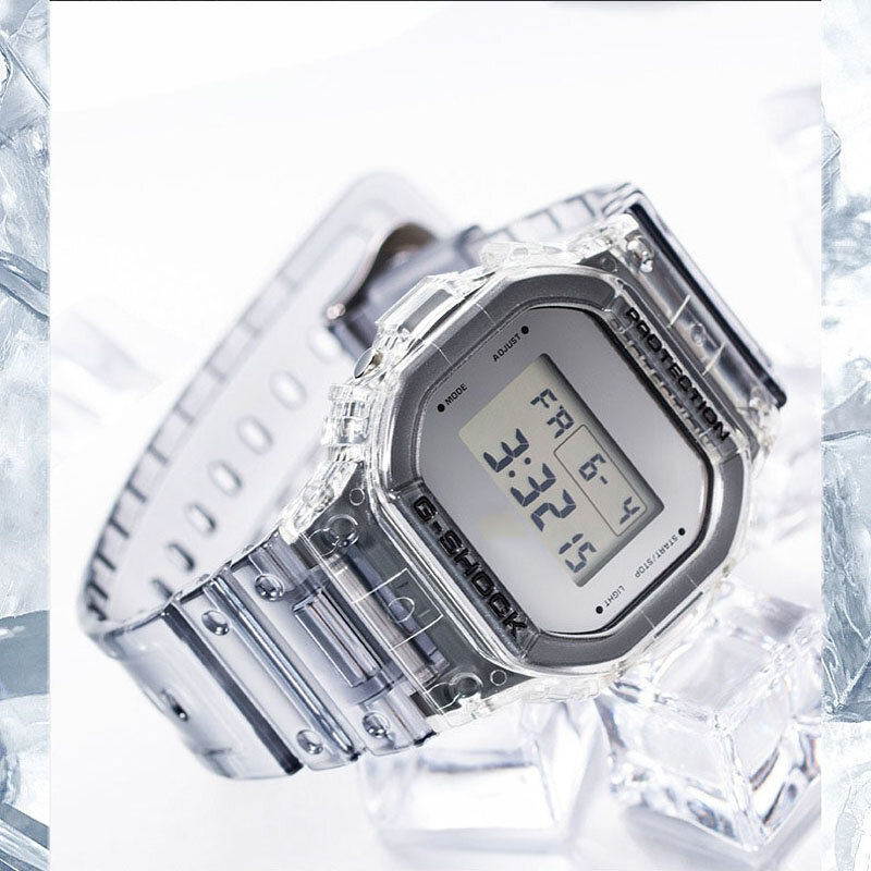 G-SHOCK DW 5600 zegarki dla mężczyzn seria mała kostka wielofunkcyjny sport na świeżym powietrzu odporna na wstrząsy tarcza LED podwójny wyświetlacz zegarek kwarcowy
