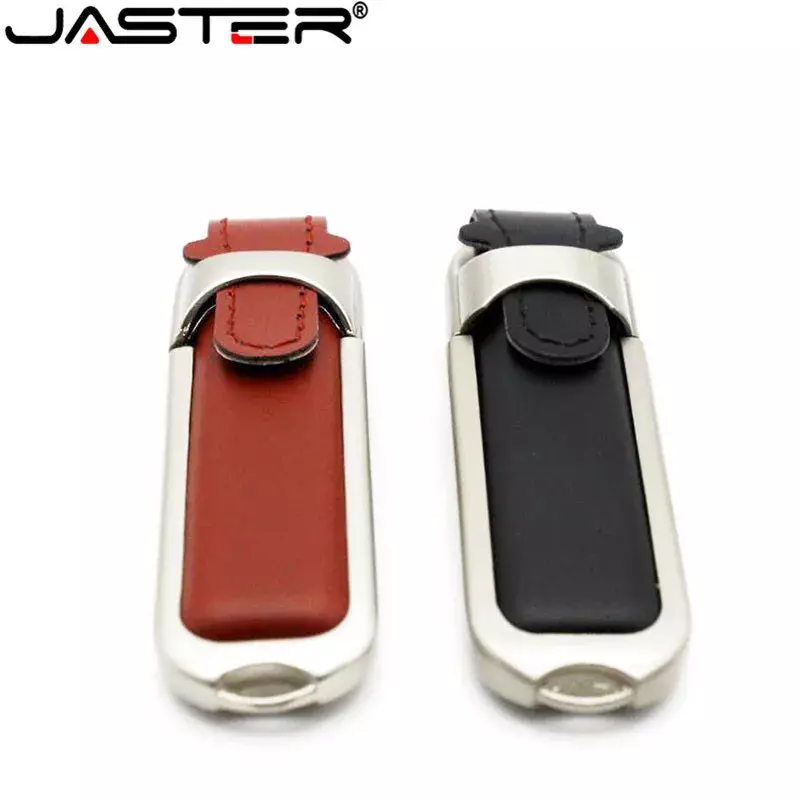 Jaster neues Leder USB 2,0 Flash-Laufwerke 64GB 32GB 16GB 8GB 4GB Memory Stick kostenlos Farbdruck Pen Drive kreative Geschenk u Disk