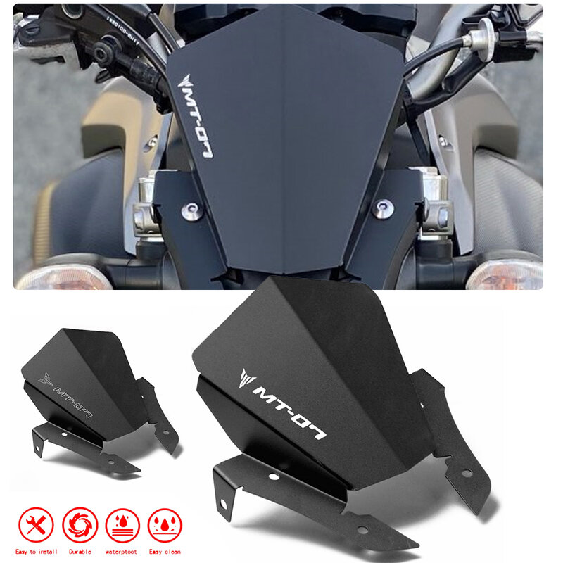 For Yamaha MT07 MT-07 MT 07 2013 2014 2015 2016 2017 CNC Motorcycle Windshield Front Air Deflector Smoke Carbon Look Accessories