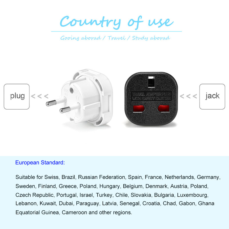 1Pcs Uk Naar Eu Socket Adapter 220V Euro Travel Plug Converter Ac Wall Charger Power Adapter Uk Britse adapter Elektrische Outlets