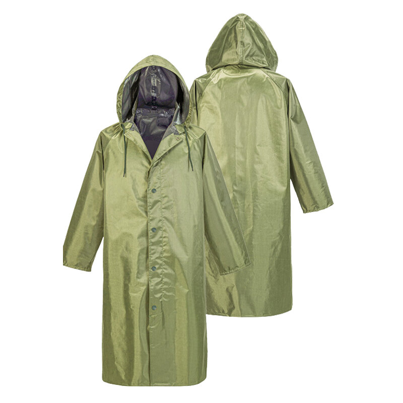 Manteau de pluie en tissu Oxford à capuche pour adultes, imperméable, une pièce, Long, pour femmes et hommes, pour la Protection contre les inondations et les catastrophes