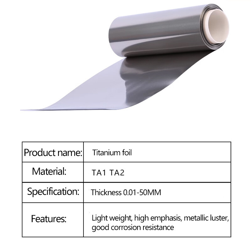 Lapisan Titanium Foil Titanium kemurnian tinggi pelat Titanium Strip kumparan Titanium TA1 TA2