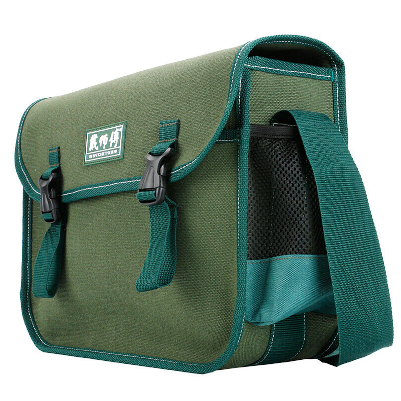 Portable Canvas Electrican Tool Bag Wear-Resistant Shoulder Strap woodworking Tools Storage Kit