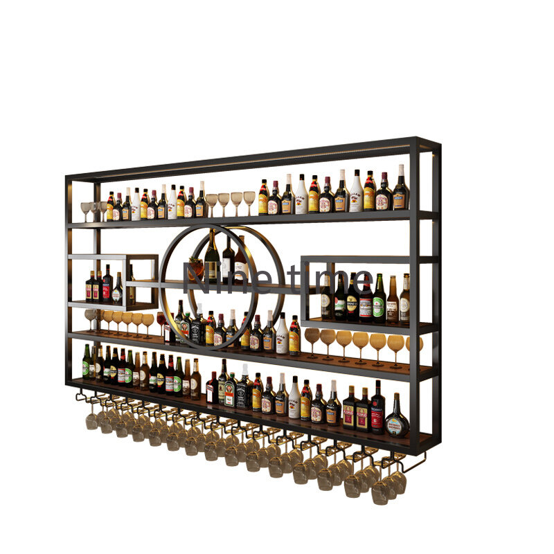Armário invertido pequeno do vinho da adega, armário industrial da barra do clube, bebida da garrafa, cozinha, mobília home, retalho