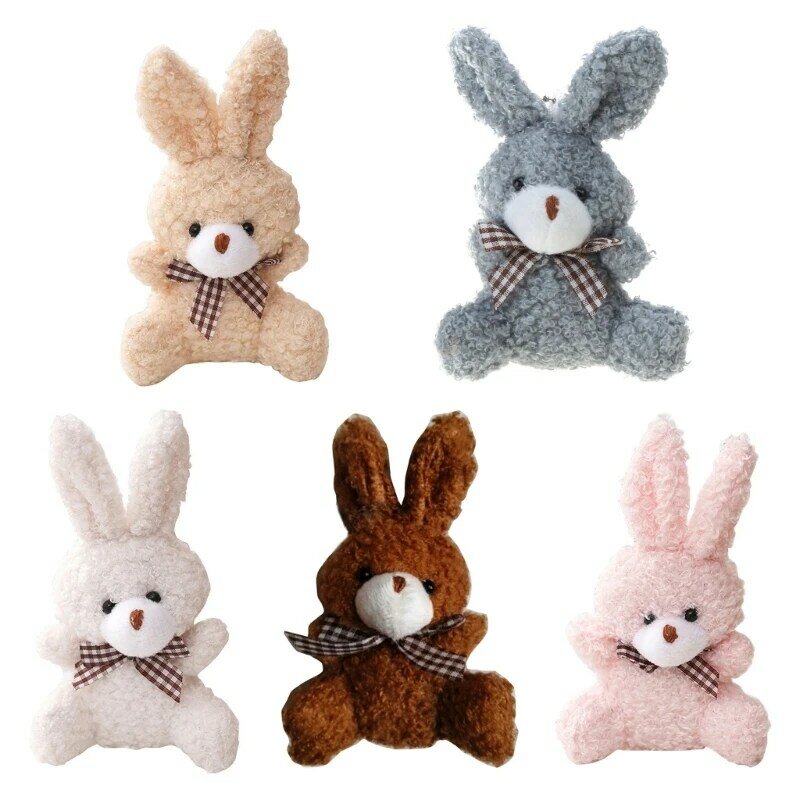 Пасхальный кролик орнамент, милый мини-кролик, кукла, плюшевый брелок, декор для рюкзака, аксессуар для сумки, детская сумка,