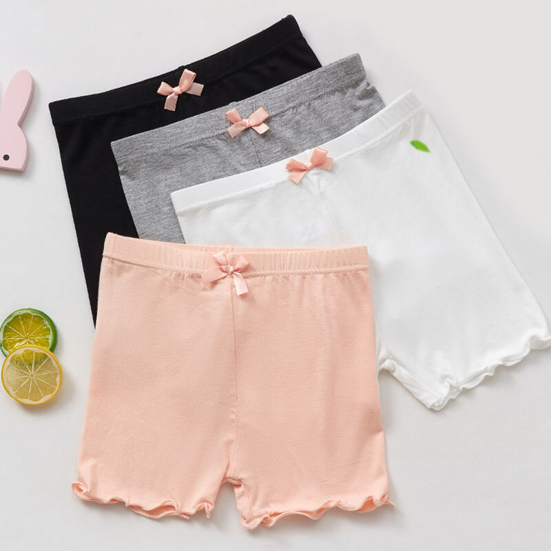 Hot Modal Girls Shorts Safety Pants Top Quality Kids Pants Underwear Children Summer Cute Bow Short Underpants for 1-12 Years