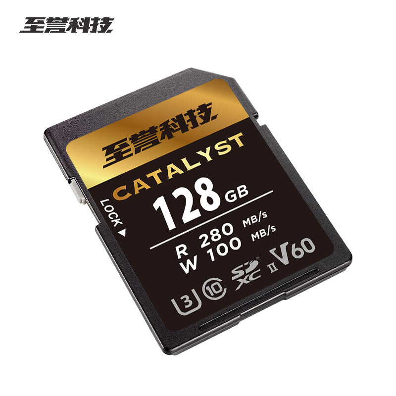 EXASCEND U3 V60 SD Card High Speed Memory Card for Camera 128GB 256GB 512GB UHS-II 4K C10 SDXC Storage Card Up to 280Mb/s for