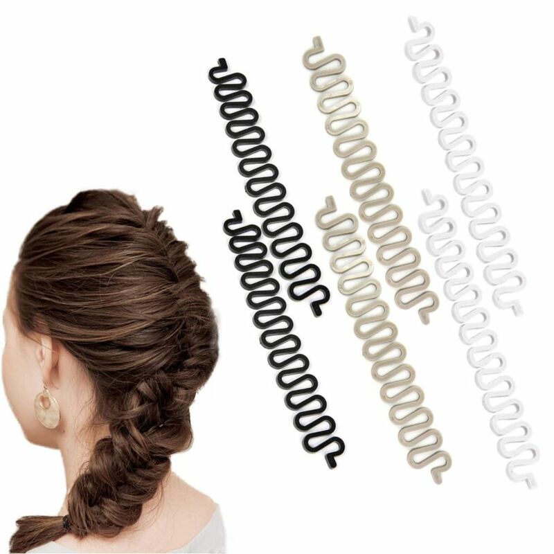 Braid Clipe de cabelo para meninas, Magic Hair Traiding, Hot Roller, DIY Hair Twist Styling, Easy LFrench Wave Hair Traiding Tool