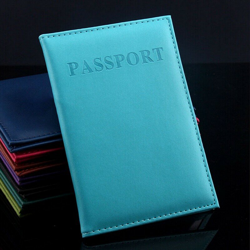 Capa de couro artificial uni, porta-passaporte, modelo de casal, capa para cartão de viagem