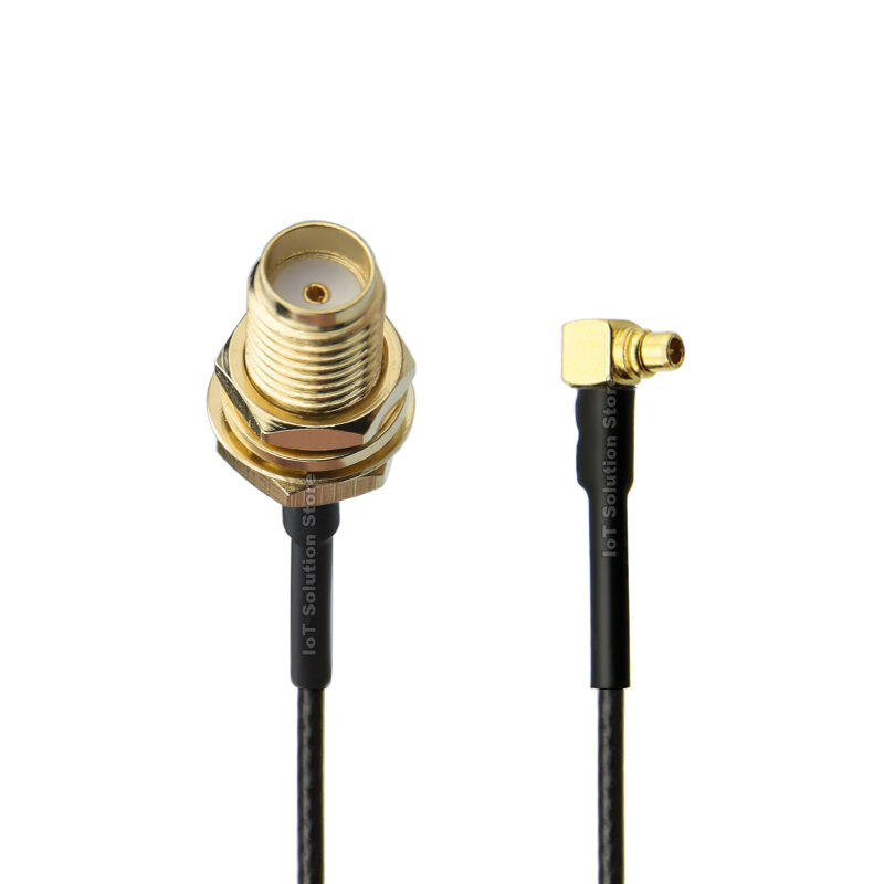 RG1.37 RF Coaxial Male Right-Angle MMCX to SMA Female External Thread Internal Hole Adapter Cable
